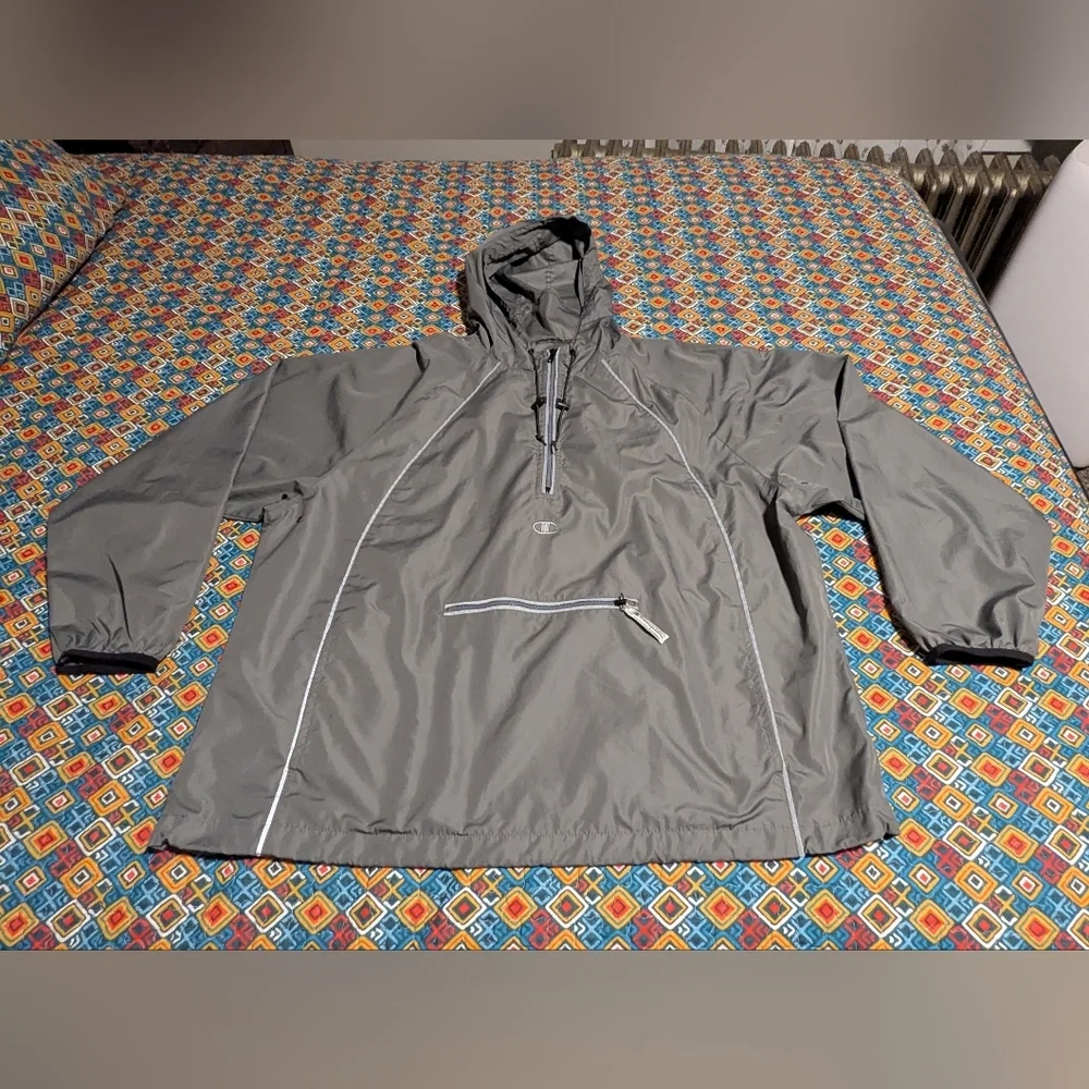Champion Men's Charcoal Windbreaker Jacket